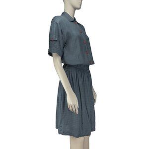 SAKS FIFTH AVENUE VTG Dark Academia Designer Professoral Retro Midi‎ Dress S